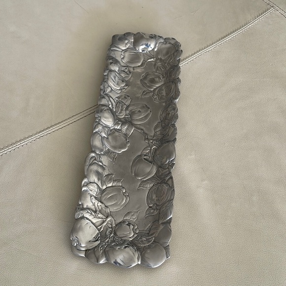 Decorative Metal Harvest/Apples Tray/Plate - Picture 1 of 5